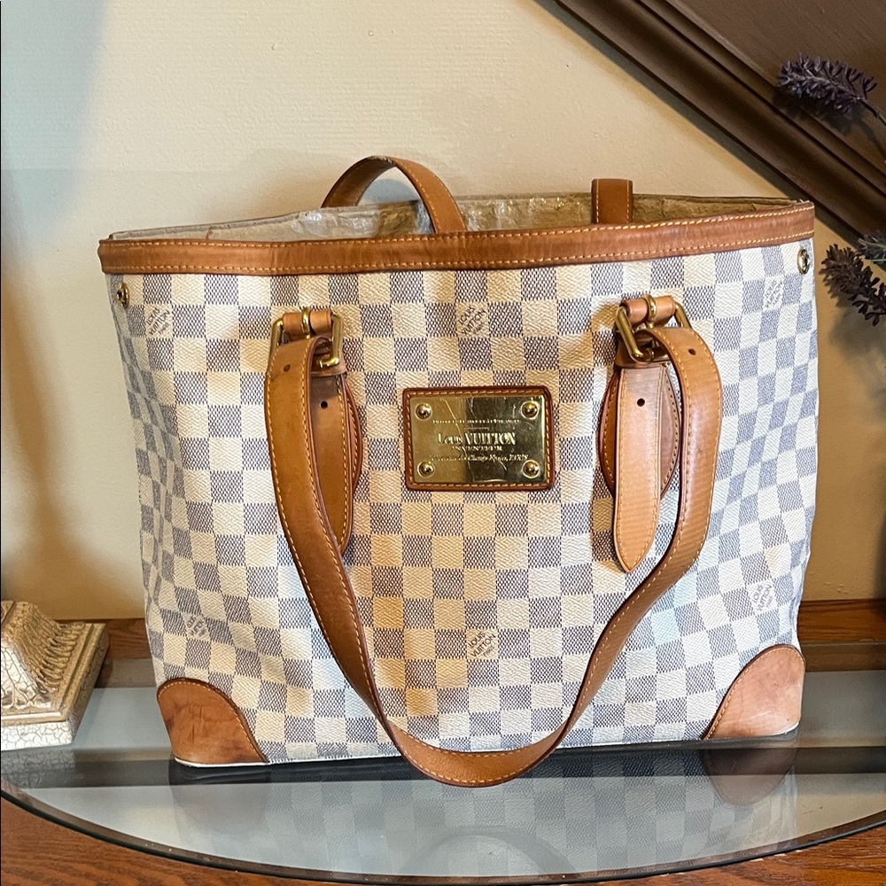 Louis Vuitton Damier Azur Hampton Tote Bag